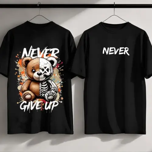 Never GiveUp T shirt Design
