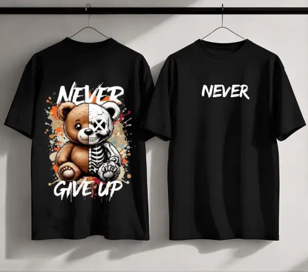 Never GiveUp T shirt Design